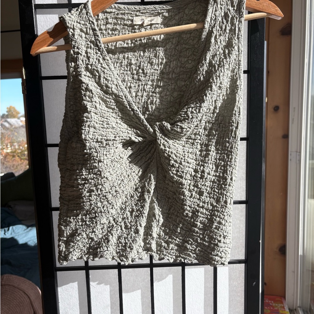 Madewell Textured Sage Green Tank Top